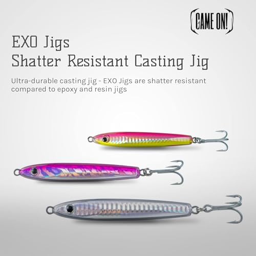 Game On! EXO Jigs™ - Shatter Resistant Jig - Saltwater Lures for Long-Distance Casting - Durable 4X VMC Hooks for Tuna - Image 2