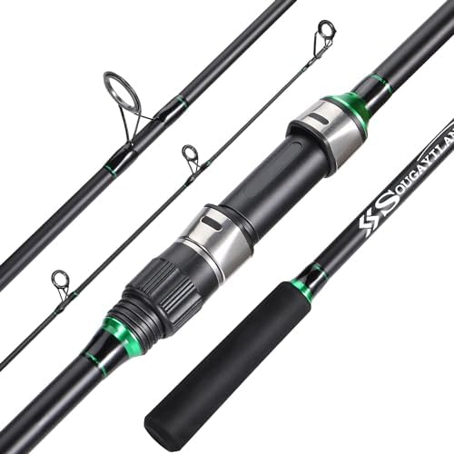 Sougayilang Surf Fishing Rod IM8 Carbon 3 Piece Travel Spinning Rod (9'/10'/11'/12') by Sougayilang