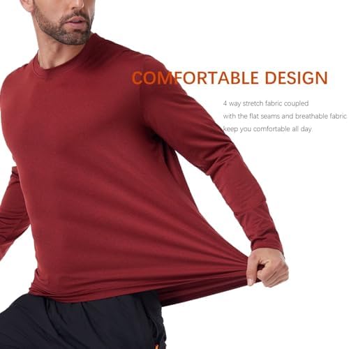 OYGSieg 6/7 Pack Men's Quick Dry Long Sleeve UPF50+ Sun Shirts - Image 6