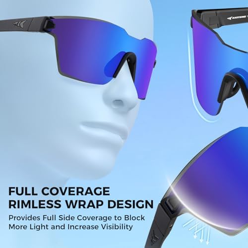 KastKing Tarkio Polarized Fishing Sunglasses, One Piece PC Lens Rimless - Image 2