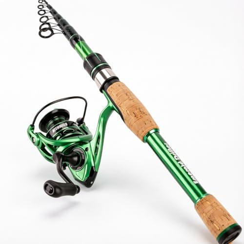 Telescopic Fishing Combo, 6FT/7FT Carbon Fiber Travel Rod with 3000 Spinning Reel for Bass Trout Catfish Freshwater Saltwater by KITHWILD