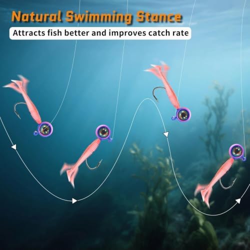 FishTrip Crappie Jig Heads, 25/40Pcs Fishing Jig Hooks for Crappie Bass - Image 4