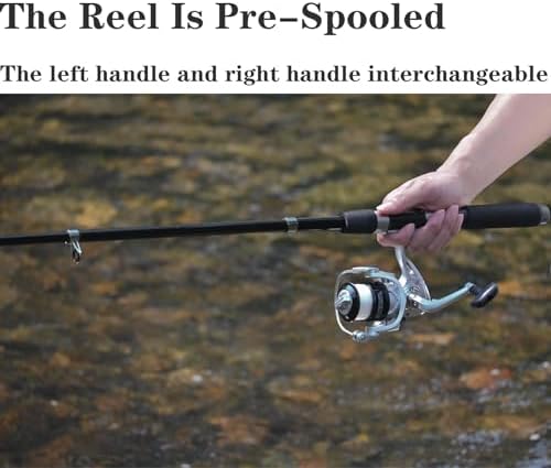 Fishing Pole Combo, 6.9ft 2Pcs Telescopic Rods Set, Collapsible Carbon Fiber Fishing Rods, 2PCS Spinning Reel Set with Carrier Bag Freshwater Fishing Rod and Reel Combos Kits - Image 3