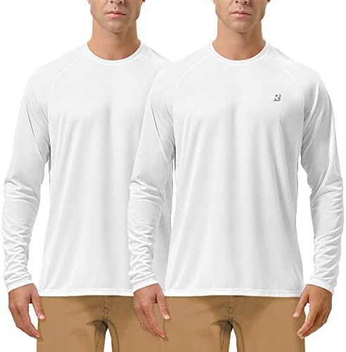 Roadbox Men's UPF 50+ UV Sun Protection Shirts, Long Sleeve Swim Rash Guard by Roadbox