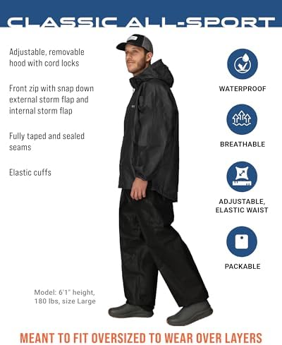 FROGG TOGGS Men's Classic All-Sport 3-Layer Waterproof Breathable Rain Suit - Image 3