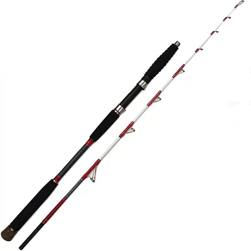 Saltwater Offshore Boat & Surf Casting Spinning Rod|2PCS|Heavy Power Fast-Medium|Action 3.5-10.6oz|Carbon Travel Surf Rod|Tuna, Grouper, Striper, Jigging|5.3'|EVA Handle by GTOFYUFishingOfficialClub