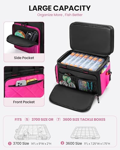 Smasrob Fishing Tackle Bag, Fish Bag (Tackle Boxes Not Included), Rose - Image 2