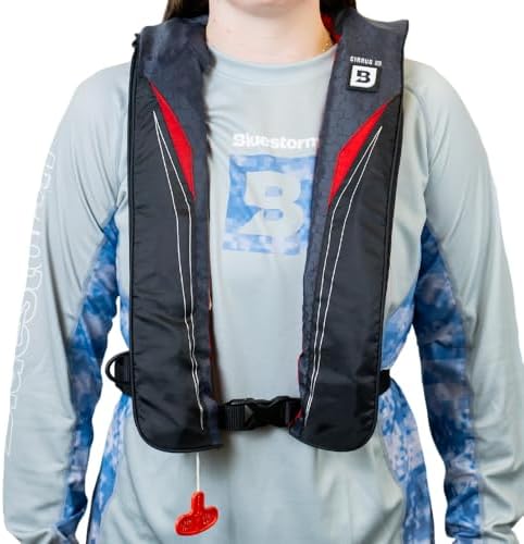 BLUESTORM Cirrus26 Inflatable PFD Life Jackets for Adults | US Coast Guard Approved Automatic Life Vest w/Manual Override Convertibility - Image 3