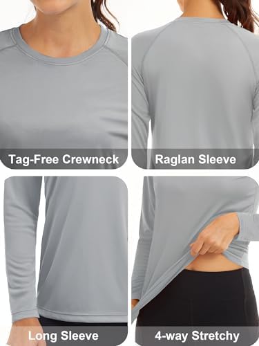 MAGCOMSEN Women's Long Sleeve Shirts UPF 50+ Sun Protection Shirts for Hiking Fishing Workout Rash Guard - Image 5