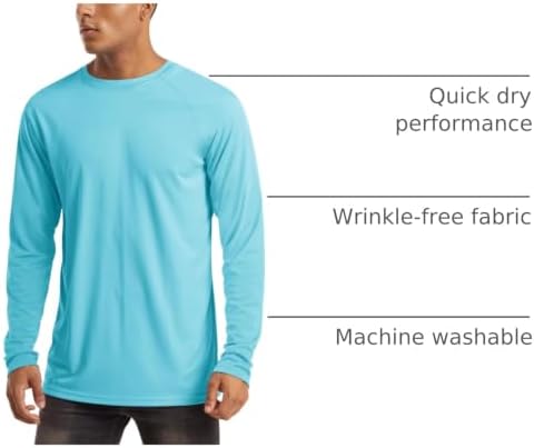 MAGCOMSEN Men's Long Sleeve Shirts UPF 50+ UV Sun Protection Athletic Shirts for Hiking Running Workout Rash Guard - Image 4