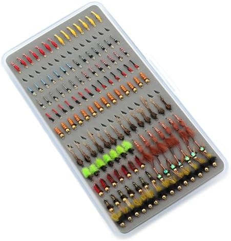 Fly Fishing Flies Assortment, 147pcs/133pcs/126pcs Fly Fishing Lures, Dry/Wet/Nymph/Streamer Flies, Trout/Panfish/Bass Fishing by ICERIO