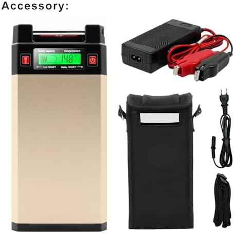 Electric Reel Battery. 14.8V 20Ah Large Capacity. Built-in chip. High Safety Performance. It is Your Best Companion to Start Fishing. Compatible with Daiwa&Shimano Electric reels. (Gold) - Image 5