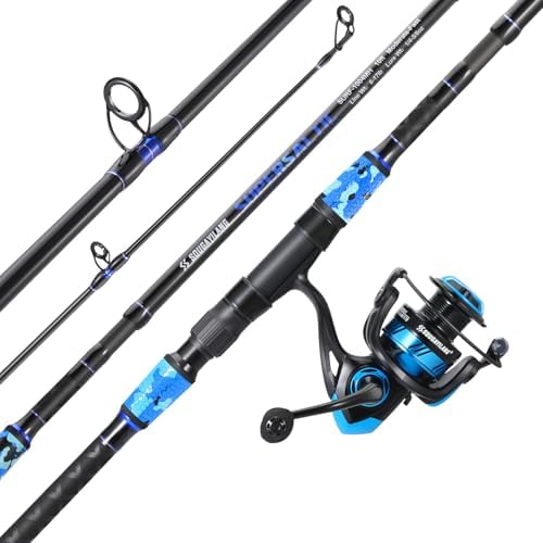 Sougayilang Surf Fishing Rod and Reel Combo, 4 Piece MH/H Saltwater Fishing Combo with 5000 Size Spinning Reel(12'/15') - Image 2