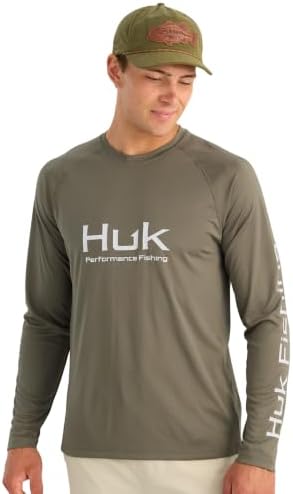 HUK Men's Pursuit Vented Long Sleeve Fishing Shirt (+30 UPF) by HUK