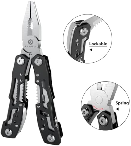 14-In-1 Multitool with Safety Locking, Professional Stainless Steel Multitool Pliers Pocket Knife, Bottle Opener, Screwdriver with Nylon Sheath ，Apply to Survival,Camping, Hunting and Hiking 6 Pcs - Image 2