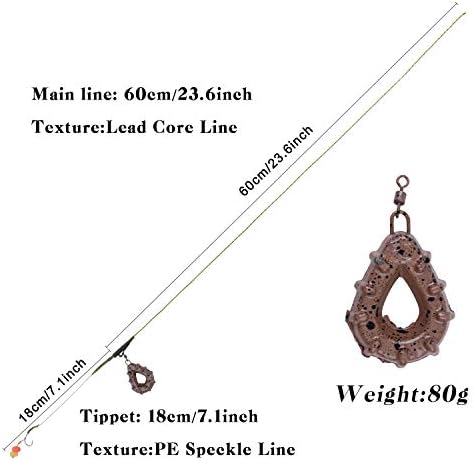 Carp Fishing Hair Rigs Kit, Boilies Bait Rigs with Sinker Corn Bait Curved Barbed Hook Swivel Carp Fishing Accessories Equipment - Image 4