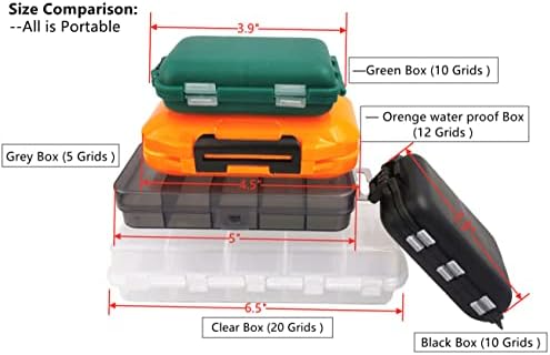 2x Small Hard Fishing Tackle Box Portable Case Hooks Lure Baits Storage Box Containers For Storing Swivels Jigs Hooks Sinker,20 Compartments (White) - Image 3