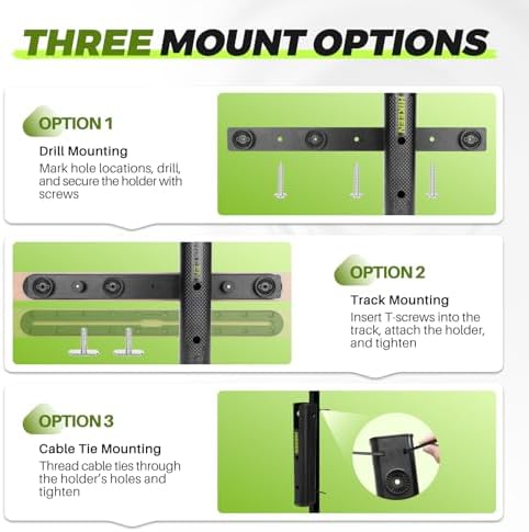 Hikeen Adjustable Fishing Rod Holder, 4 Tube Fishing Pole Holders Wall-Mounted Rod Rack for Boat Kayak Golf Cart Garage Crate Cooler Wagon RV - Image 4