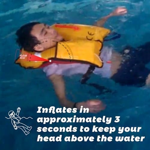Automatic Inflatable Life Jacket|Life Vest for Adults|PFD Low Profile|Supports up to 330 lbs(YSH700) - Image 2