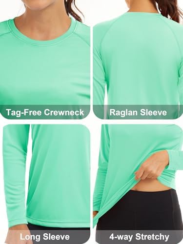 MAGCOMSEN Women's Long Sleeve Shirts UPF 50+ Sun Protection Shirts for Hiking Fishing Workout Rash Guard - Image 5