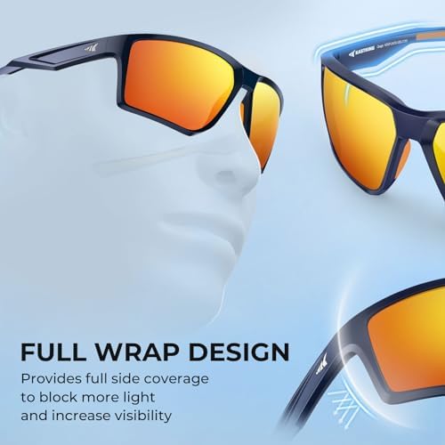 KastKing Osage Polarized Sport Sunglasses for Men and Women, Wrap Design - Image 2