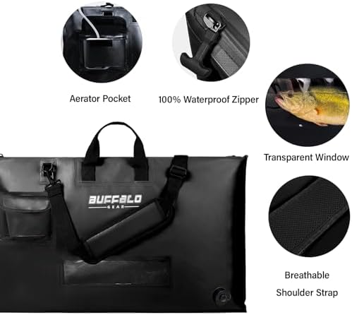 Buffalo Gear Fish Tournament Weigh in Bag for Bass Fishing, Heavy Duty Fish Bag for Caught Fish Waterproof,Leakproof,Puncture Resistant - Image 4