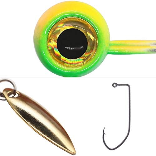 Crappie Jig Heads Kit With Underspin Spinner Blade, Lures and Jigs for Fishing - 30 & 50 Pack, 1/8, 1/16, 1/32 oz - Image 4