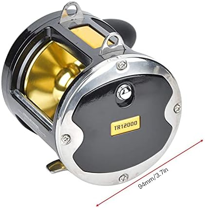 3.4:1 Speed Ratio Trolling Reel, 25kg Max Drag All Metal Fishing Device 70.5x12.5mm/2.8x0.5in Offshore Big Game Fishing Line Reel for Deep Sea Saltwater Angling - Image 3