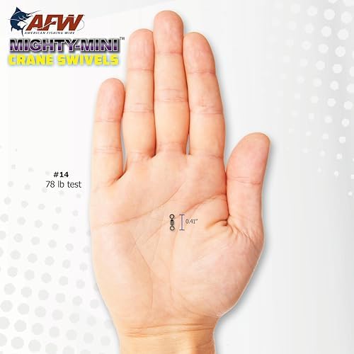 AFW Mighty-Mini Wire Crane Fishing Swivels, 411lb Test - 7 Pieces - Image 5