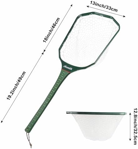 Aventik Fly Floating Fishing Net Carbon Fiber Landing Trout Net Light Weight Clear Rubber Ghost Net Catch & Release - Image 3