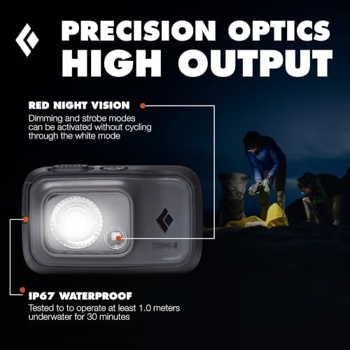 BLACK DIAMOND Cosmo 350-R Headlamp, Rechargeable, Dimmable, BD Graphite - Image 4