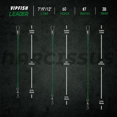 Fishing Wire Leaders 60PCS - 7in/9in/12in Stainless Steel Leaders with Swivels & Snaps for Bass, Pike, Catfish, Carp, Walleye - Saltwater & Freshwater Fishing Gear ﻿ - Image 4