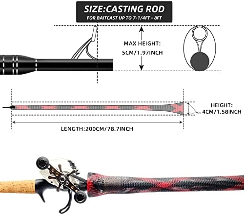 SF Fishing Rod Socks Pole Sleeve Cover Protector Gloves - Image 2