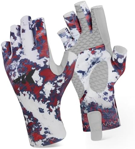 KastKing La Sal UPF50+ Fingerless Fishing Gloves, Men and Women by KastKing