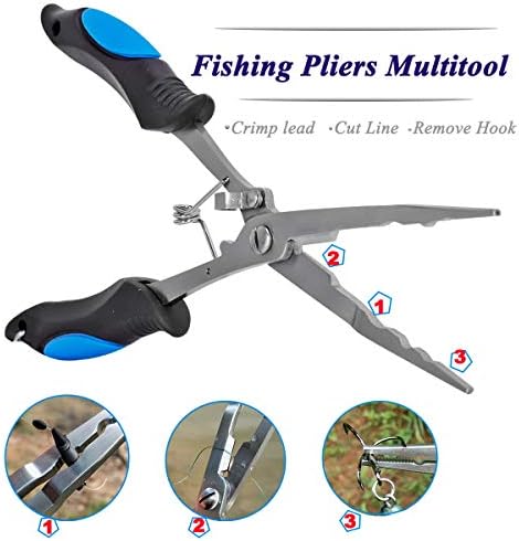 Fishing Pliers Saltwater Freshwater Long Nose Hook Remover Stainless Steel - Image 5