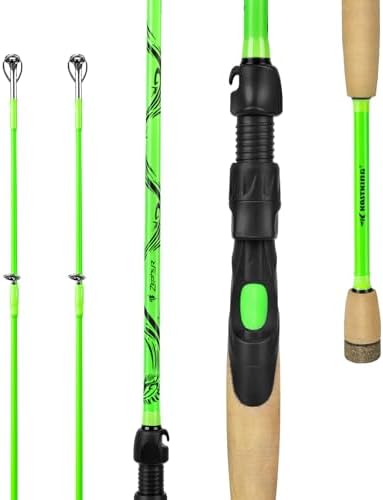 KastKing Zephyr Dual Tip Spinning & Casting Fishing Rods, Green by KastKing