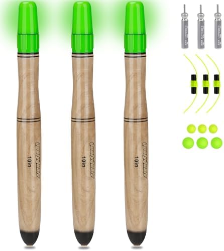 QualyQualy Lighted Fishing Floats for Catfish, 3-5PCS Fishing Pole Floats Glow in Dark Fishing Bobber with Glow Sticks for Freshwater Saltwater by QualyQualy