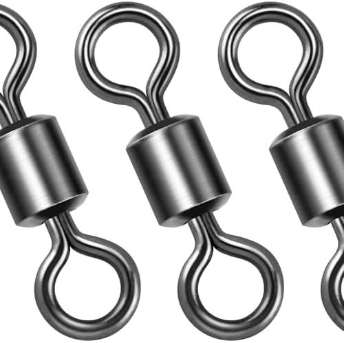 Dr.Fish Barrel Fishing Swivels, Available from #12-#12/0, Stainless Swivels Fishing Tackle Saltwater, Freshwater, Leader/Line/Lure Connector by DrFish
