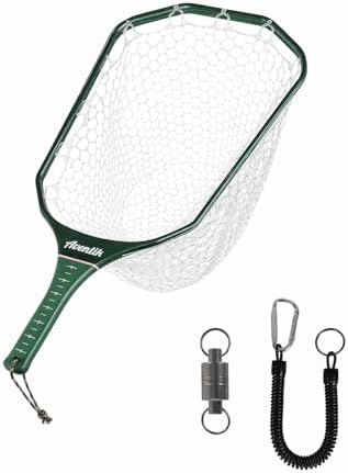 Aventik Fly Floating Fishing Net Carbon Fiber Landing Trout Net Light Weight Clear Rubber Ghost Net Catch & Release by AVENTIK