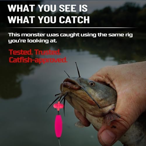 Narcissus Catfish Rigs Set – 6 Pre-Tied Rigs with 2 Sinker Sliders & 2oz Pyramid Sinker, Float Rigs Tackle, Santee Rig, Circle Hooks 6/0 – Complete & Ready-to-Use Kit - Image 7