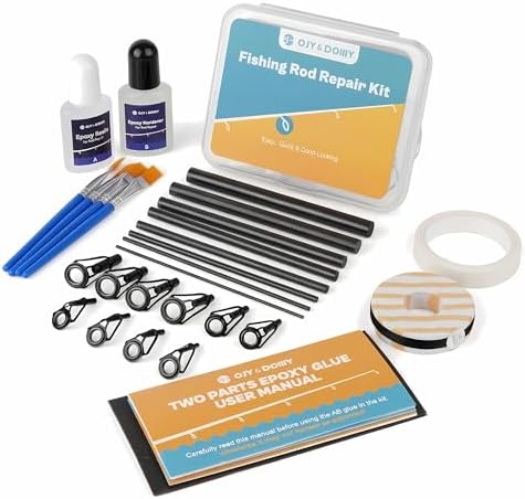 Fishing Rod Repair Complete Kit,Pole&Tip Replacement with Supplies by OJYDOIIIY
