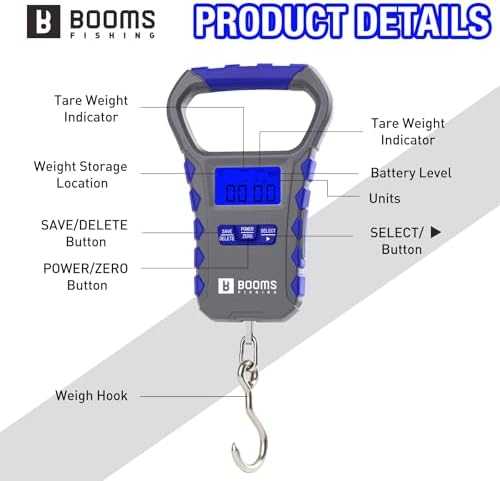 Booms Fishing Digital Fish Scale: 65lb Capacity, USB Charging, XW50 - Image 3