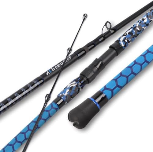 Fiblink Surf Fishing Rod,Portable Spinning Rod & Casting Rod,3/4 Piece Travel Fishing Pole,Carbon Fiber Surf Rod,Stainless Steel Guides with Ceramic Rings,No-Slip Grip(9'/10'/10'6"/12'/15') by Fiblink