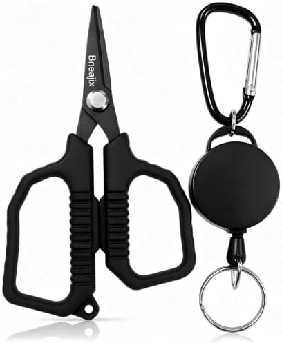 4.5" Fishing Scissors, PTFE-Coated Stainless Steel Line Cutter by Bneajix