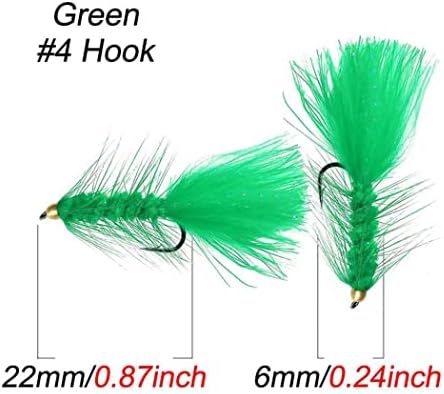 10Pcs Wooly Bugger Fly Fishing Flies for Trout, Bass and Salmon-Streamer Assortment Wet Flies - Image 2