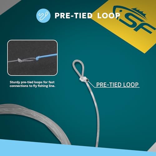 SF Hand Tied Loop Fly Fishing Tapered Leader Freshwater Trout - Image 5