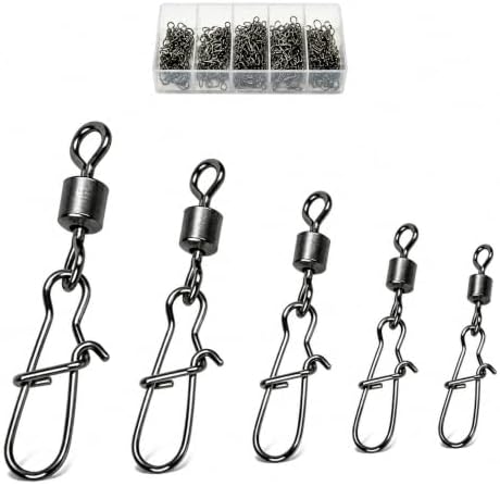 Fishing Swivels with Snap, 100 Pcs Barrel Swivels Tackle by Unknown