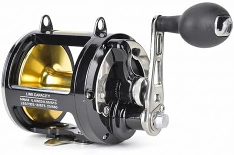 VBESTLIFE TR12000 All Metal Trolling Fishing Reel, 3.4:1 Speed Ratio Carbon Fiber Brake Washer Trolling Reel for Offshore Boat Saltwater Angler by VBESTLIFE
