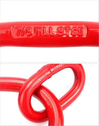 EGV G80 Chain Sling Ring, Oblong Master Link Hoist Ring for Lifting Rigging,17636 lbs, Red(8T) - Image 3