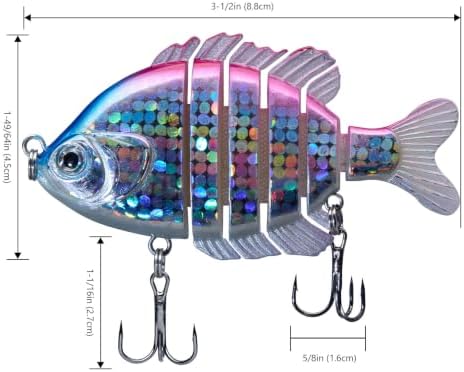 BASSDASH SwimPanfish Multi Jointed Bluegill Bass Fishing Lure Swimbaits - Image 2